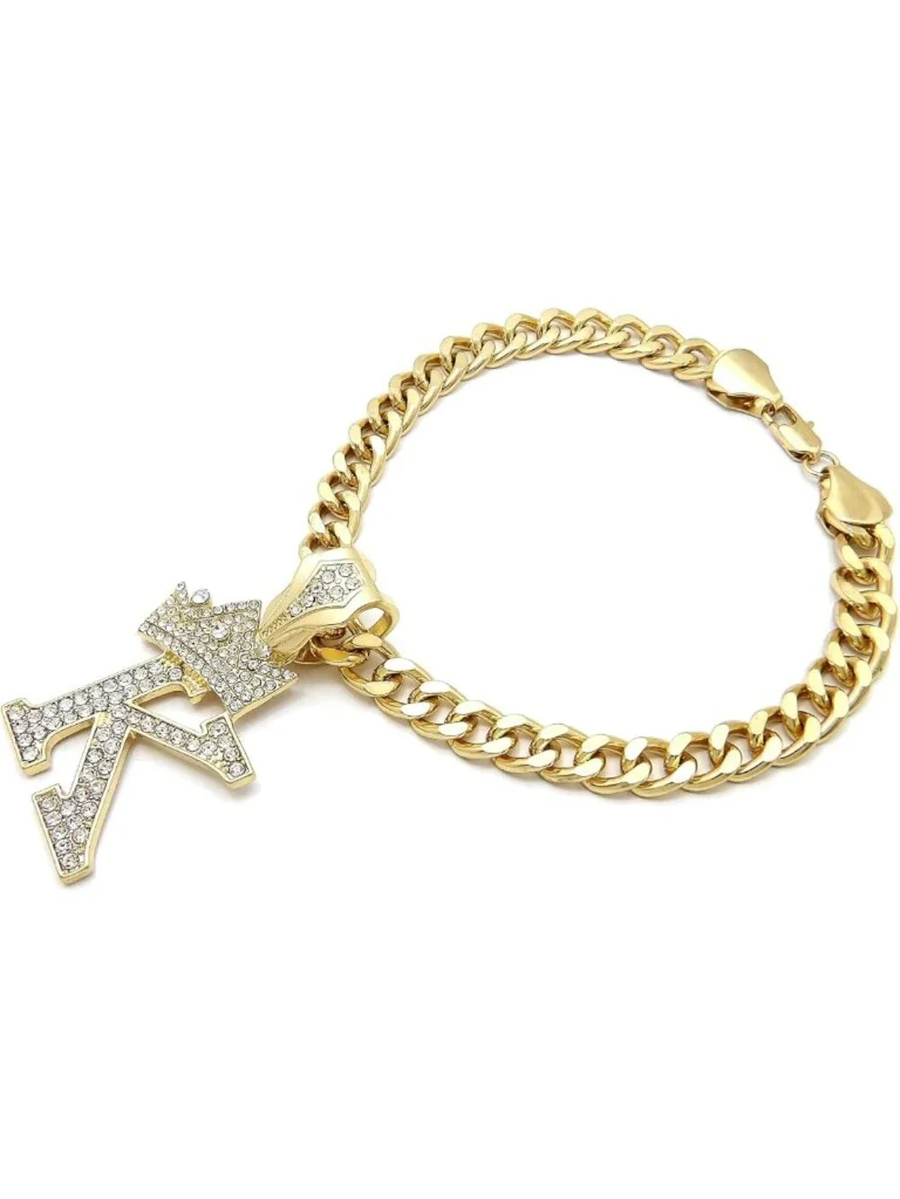 Personalized Initial Letter Cuban Chain Pet Necklace for Dogs & Cats, 10